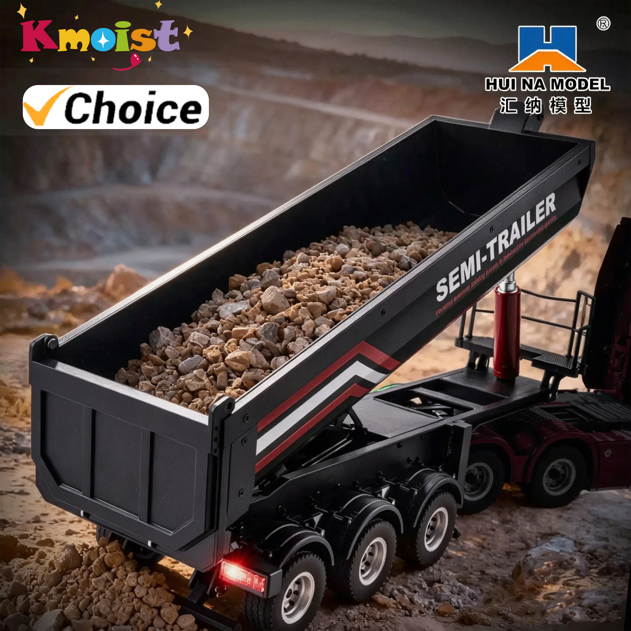 Hobby Rc Van - HUINA 1509 1/18 19CH Semi-trailer for