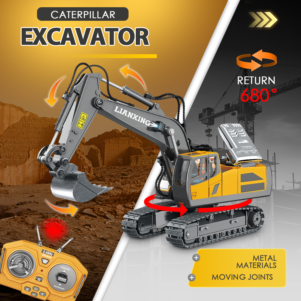 1: 20 Electric Engineering Rem - Rc Excavator Hydraulic ulasan dan harga