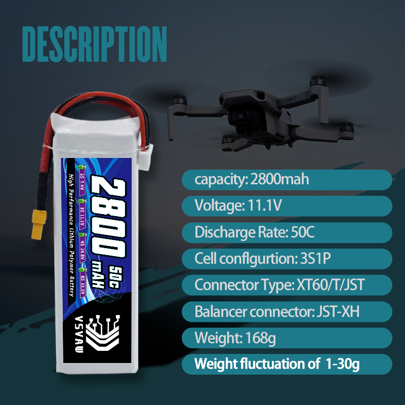 VSVAW 3S 2800mAh Lipo Battery  - Rc Hobby Models ulasan dan harga