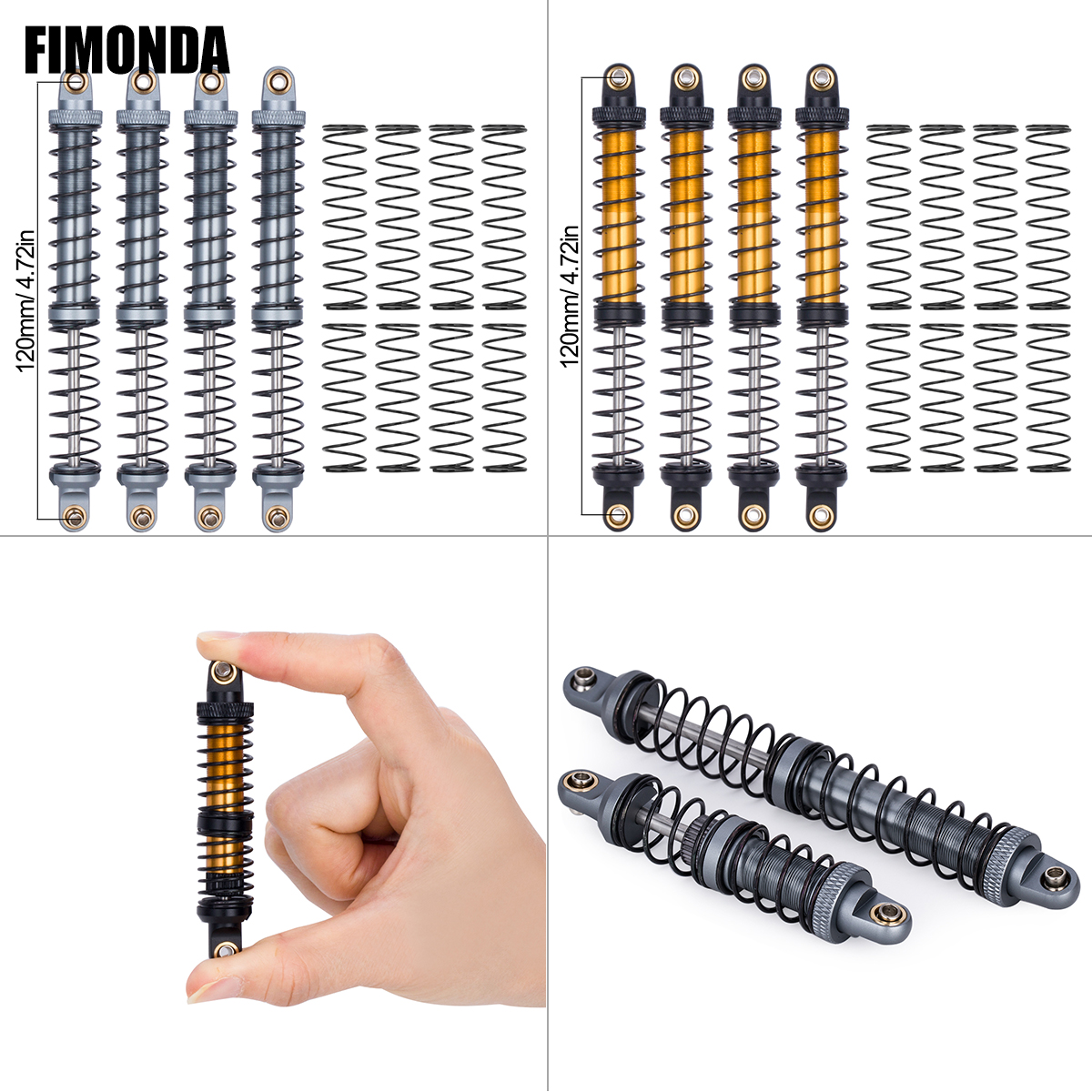 70mm-120mm Metal Shock Absorbe - Shock Absorber Rc ulasan dan harga