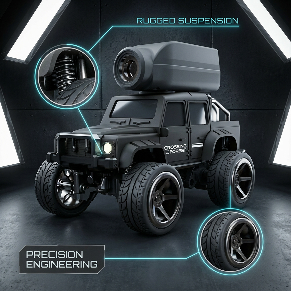 1:64 Alloy RC Car FPV Camera L - Rc Hobby Grade Monster Truck ulasan dan harga