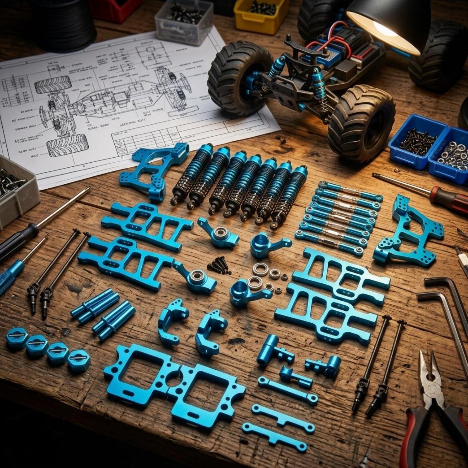 RC Monster Truck Upgrade Kit L - Shock Absorber Rc ulasan dan harga