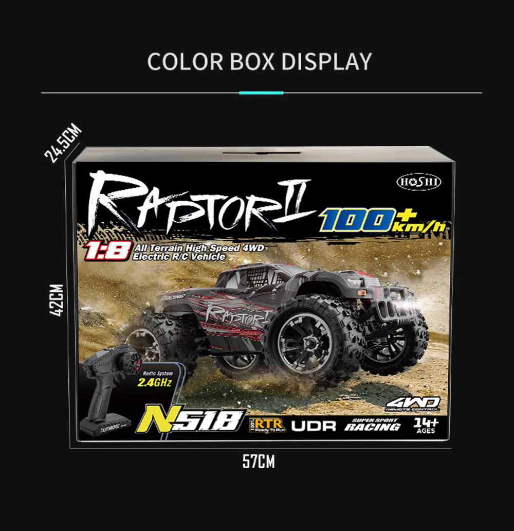MSHOSHI N518 1/8 Brushless RC  - Rc Hobby Grade Monster Truck ulasan dan harga